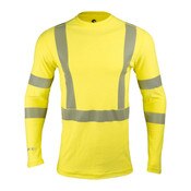 DragonWear Pro Dry Tech Hi-Vis Long Sleeve Shirt in Hi-Vis Yellow
